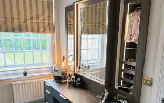 dressing room with mirror