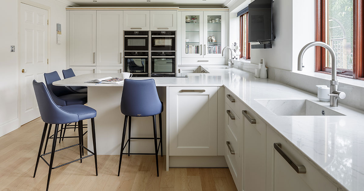 Quooker tap in white kitchen